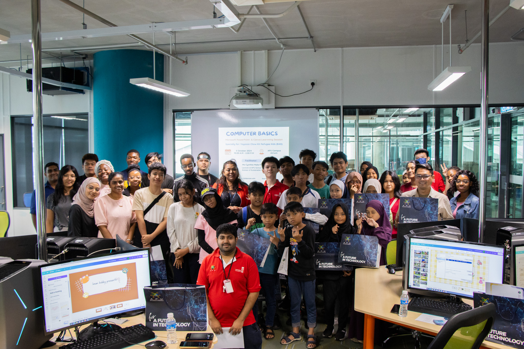 Computer Basics Session: PowerPoint & Canva Learning Section | Yayasan Chow Kit